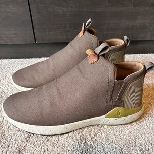 OluKai Brown Slip-On Casual Loafers with Cream Speckled Sole